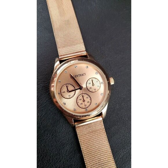 Vintage Ellen Tracy Rose Gold-tone Ladies Watch - Picture 1 of 7